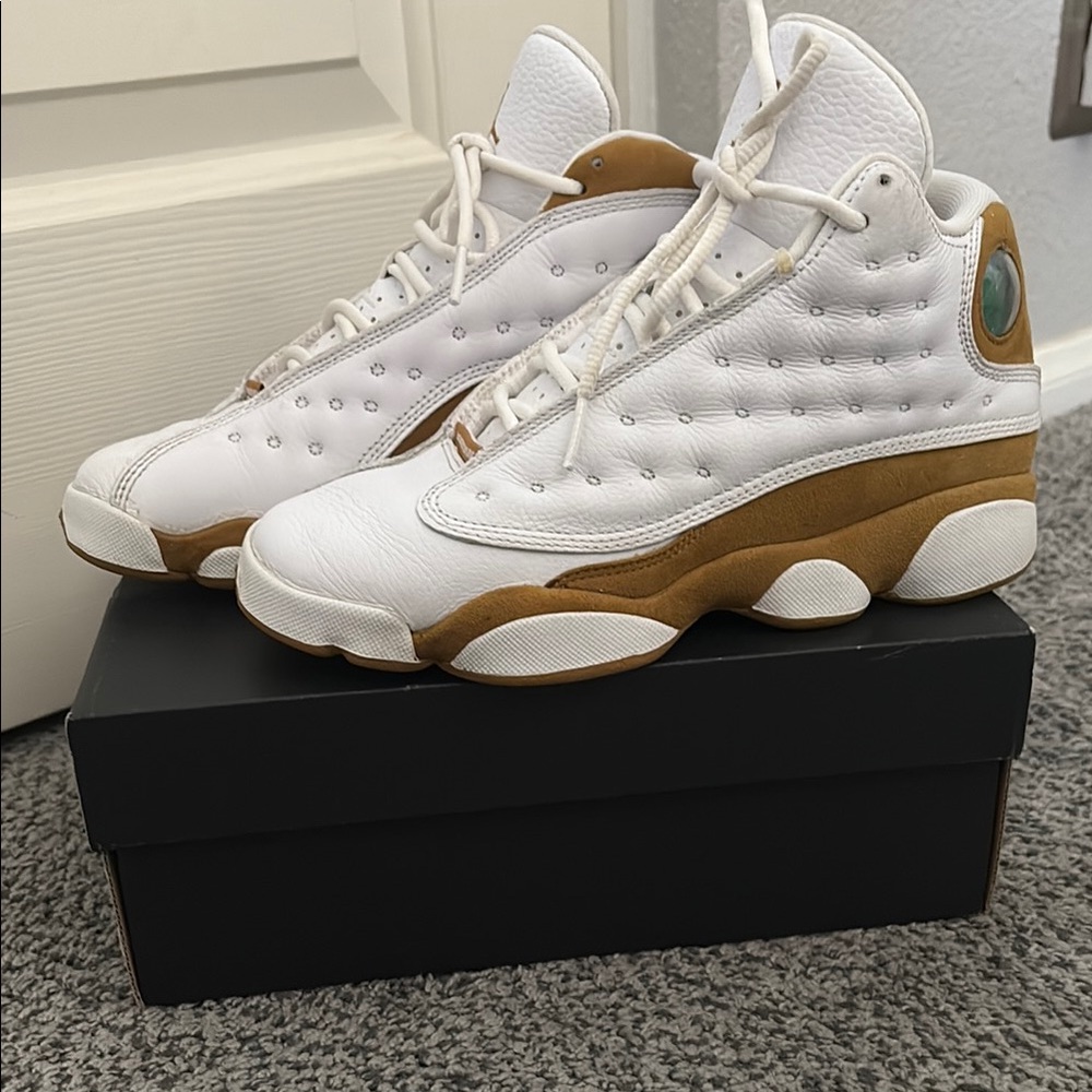 White and gold air Jordan
